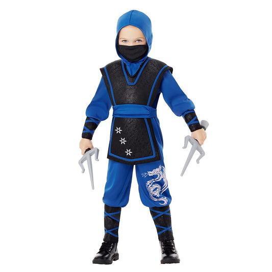 Toddler Ultimate Ninja Costume BLACK AND  BLUE