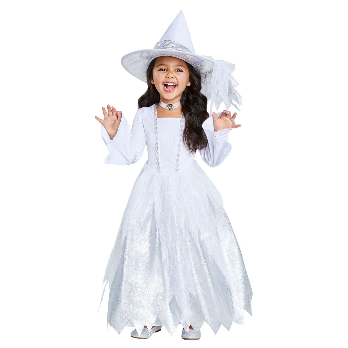 Toddler Wintery Witch Costume WHITE