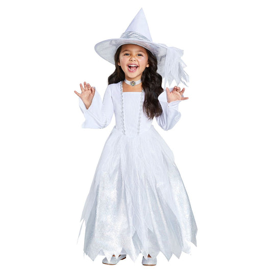 Toddler Wintery Witch Costume WHITE