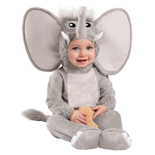 Baby Faux Fur Lil’ Elephant Costume GRAY