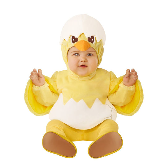 Baby Hatched Chick Jumpsuit Costume YELLOW AND WHITE