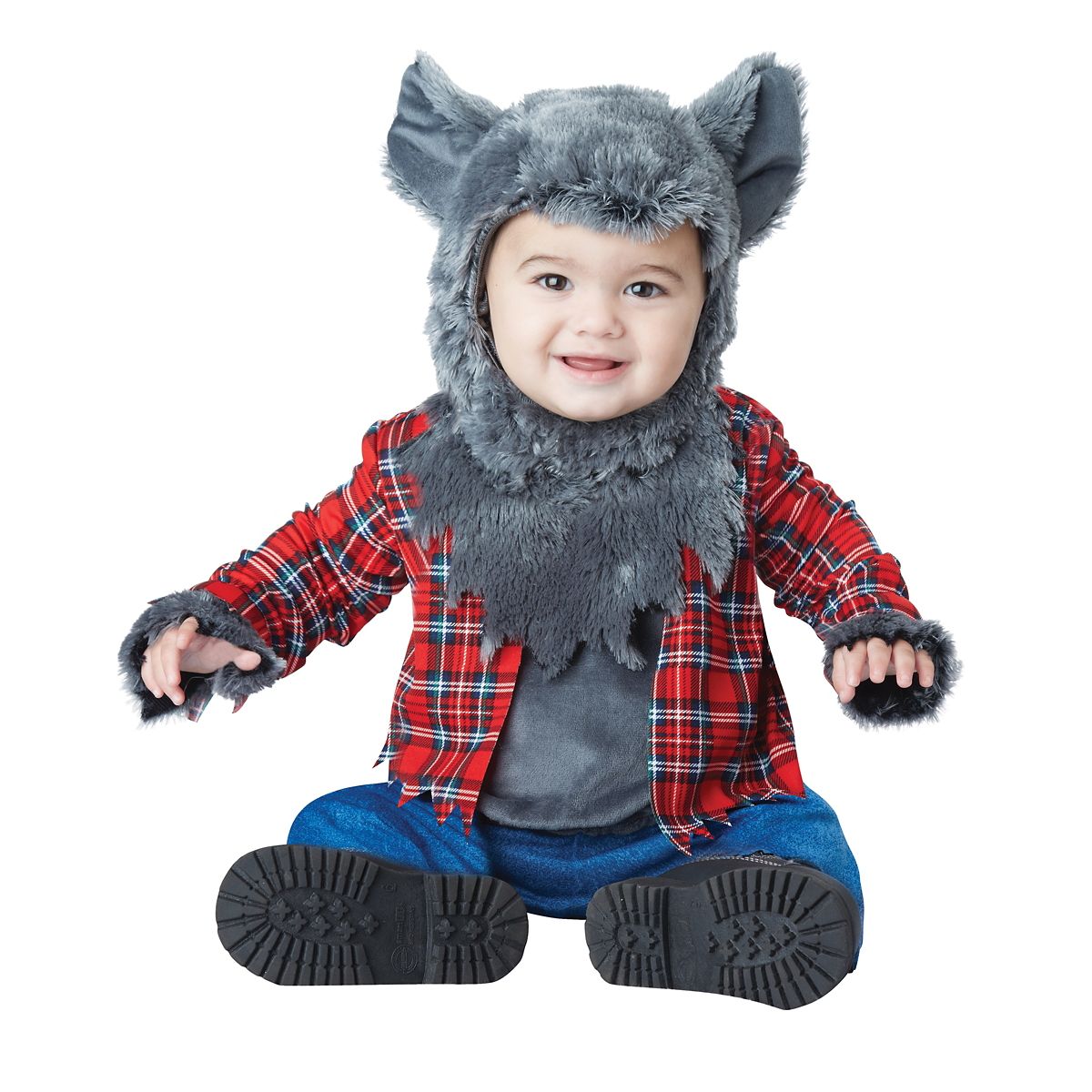 Baby Wittle Werewolf Costume GRAY PLAID