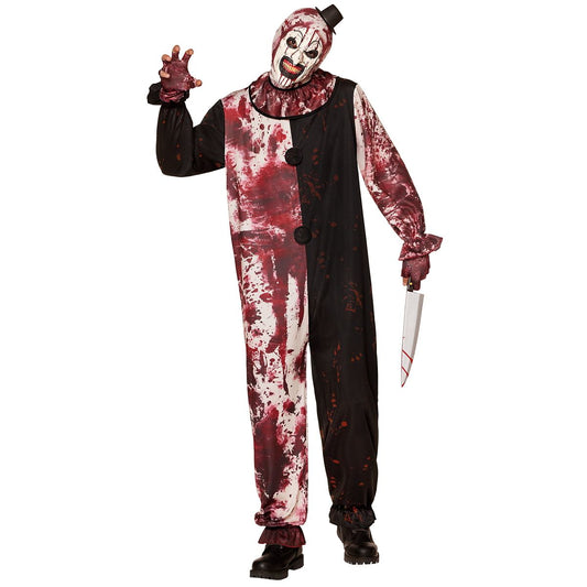 Adult Bloody Art the Clown Plus Size Costume - Terrifier RED/WHITE/BLACK