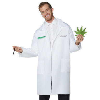 Adult Dr. Greenweed Plus Size Costume WHITE