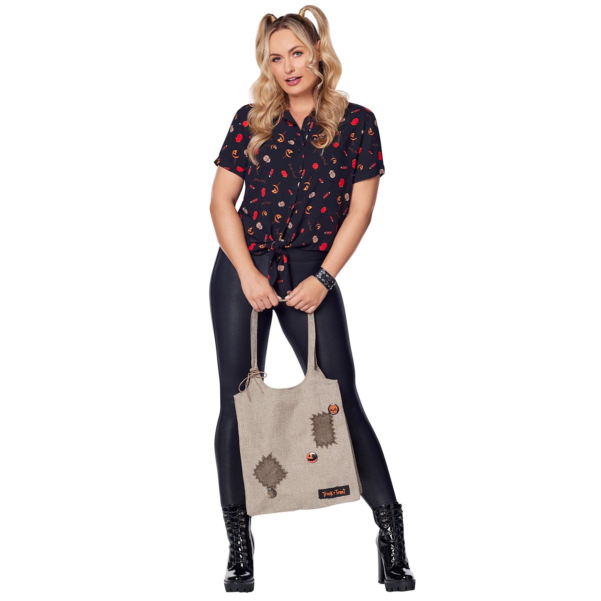 Sam Plus Size Shirt Bag and Pins Set - Trick 'r Treat ORANGE