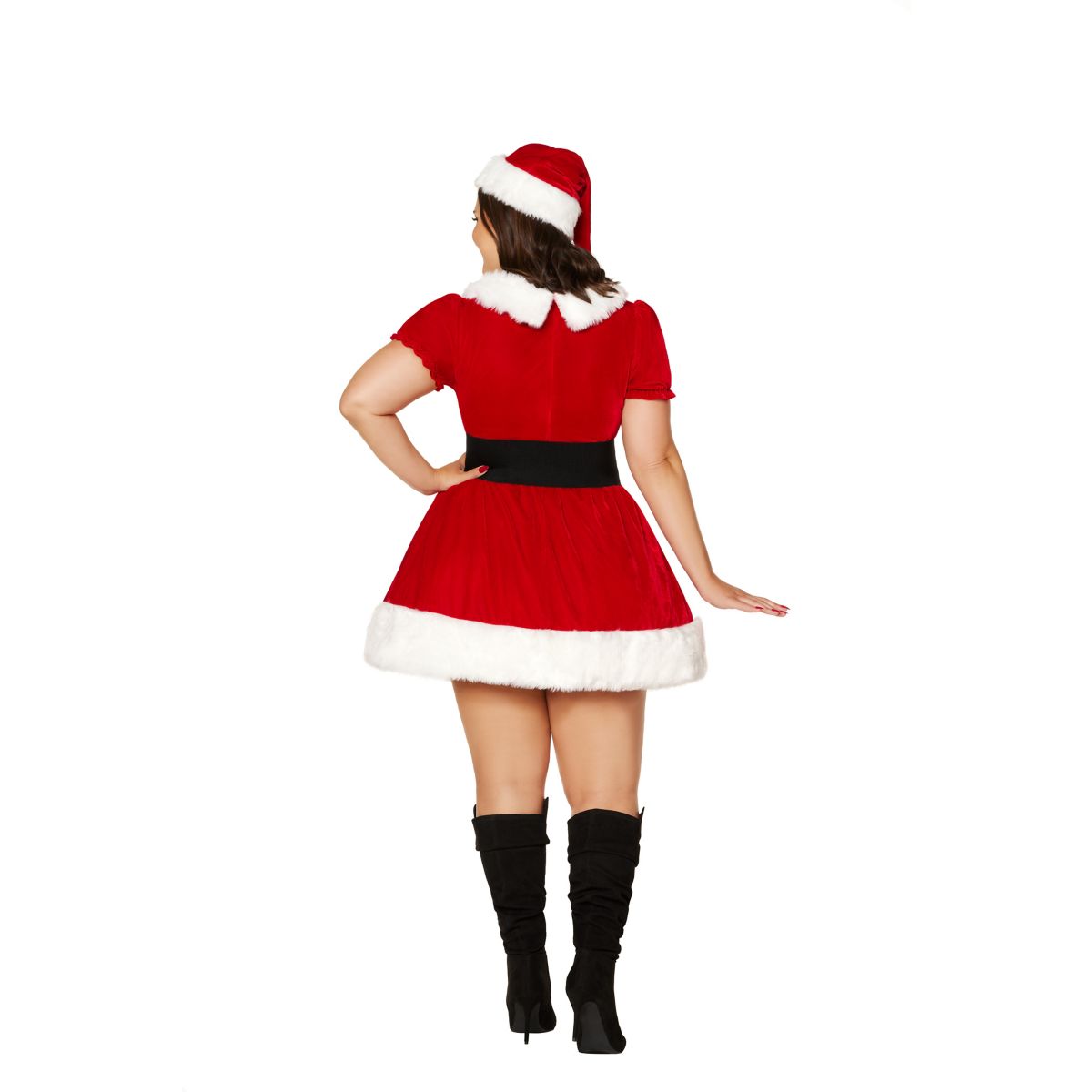 Adult Plus Size Sassy Mrs. Claus Costume RED