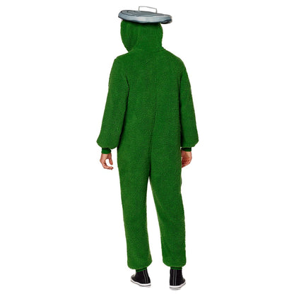 Adult Oscar the Grouch Jumpsuit Costume - Sesame Street GREEN