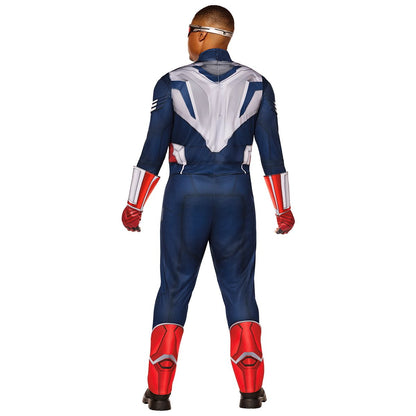 Adult Captain America Muscle Jumpsuit Costume - Captain America: Brave New World RED / BLUE