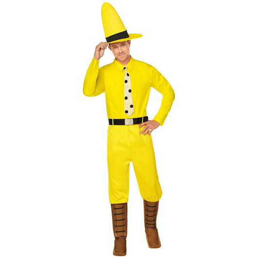 Adult The Man with the Yellow Hat Costume - Curious George YELLOW