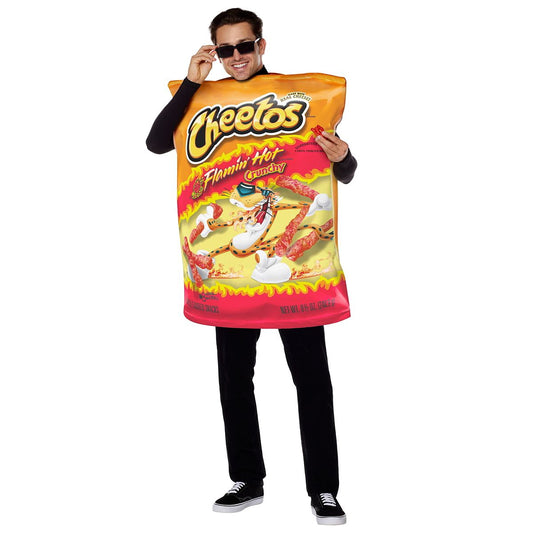 Adult Flamin' Hot Cheetos Bag Costume ORANGE