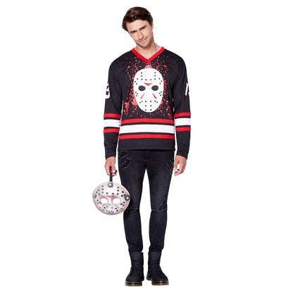 Jason Voorhees Hockey Jersey - Friday the 13th BLACK