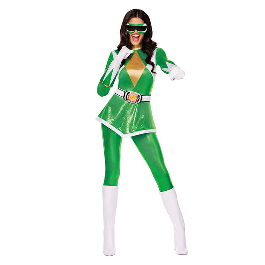 Adult Green Power Ranger Costume - Mighty Morphing Power Rangers GREEN