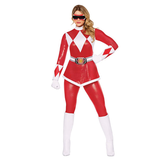 Adult Red Power Ranger Costume - Mighty Morphin Power Rangers RED