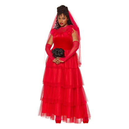 Adult Lydia Deetz Plus Size Costume - Beetlejuice RED