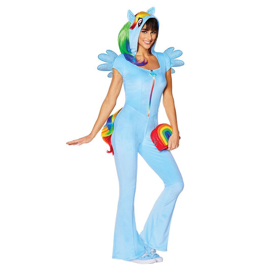 Adult Rainbow Dash Jumpsuit Costume -  My Little Pony Friendship Is Magic BLUE