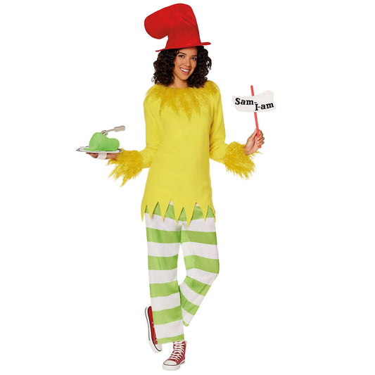 Adult Sam I Am Costume - Dr. Seuss YELLOW/GREEN