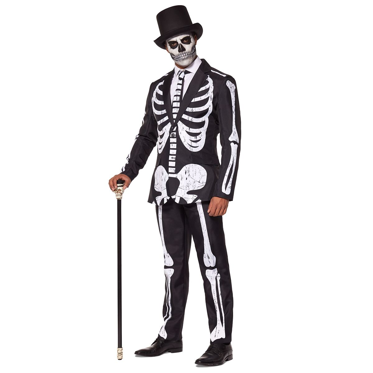 Adult Skeleton Suit BLACK