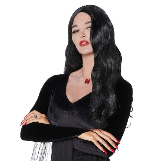 Adult Morticia Addams Wig - The Addams Family BLACK