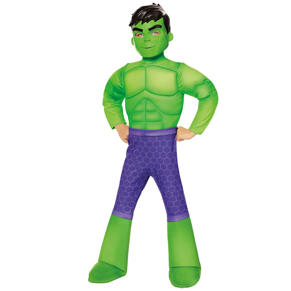Toddler Hulk Muscle Jumpsuit Costume - Spidey and His Amazing Friends GREEN