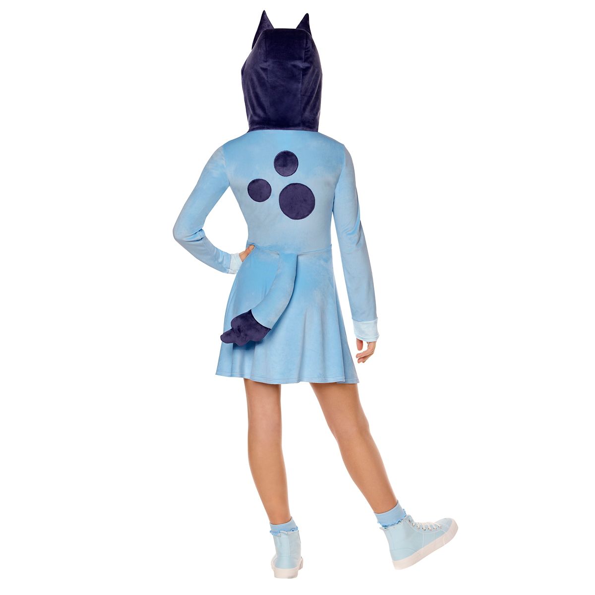 Kids Bluey Hooded Dress Costume BLUE