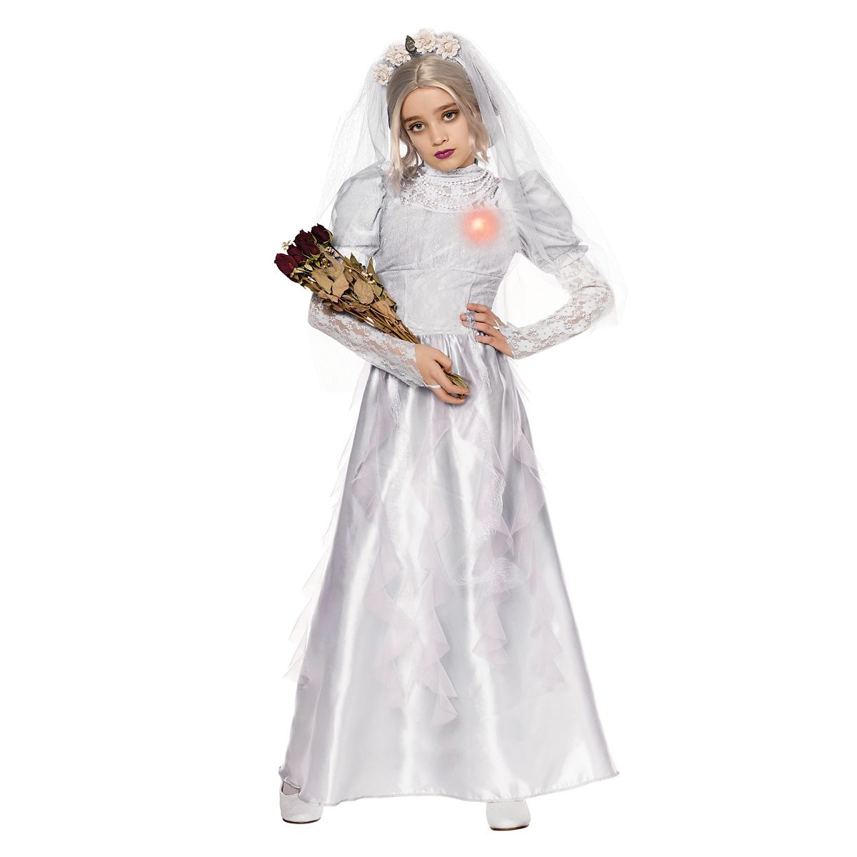 Kids Light-Up  Constance Hatchaway Costume - Disney The Haunted Mansion GRAY