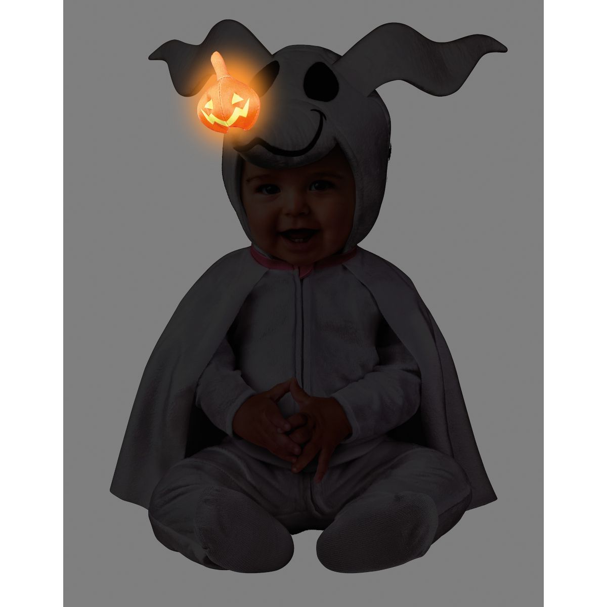Baby Zero Light-Up Hooded Jumpsuit Costume -  The Nightmare Before Christmas WHITE