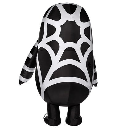 Kids Spider Webs Inflatable Costume - Fall Guys BLACK AND WHITE