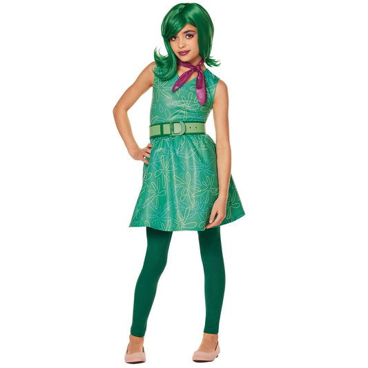 Kids Disgust Costume - Inside Out 2 GREEN