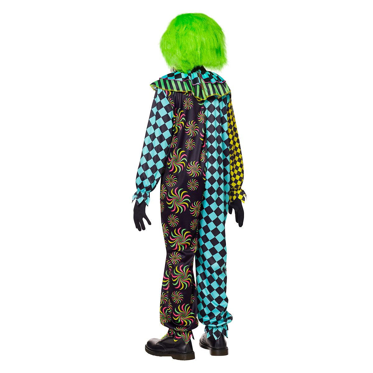 Kids Neon Clown Costume NEON GREEN