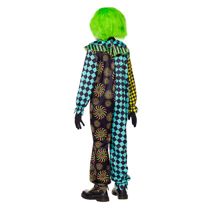 Kids Neon Clown Costume NEON GREEN