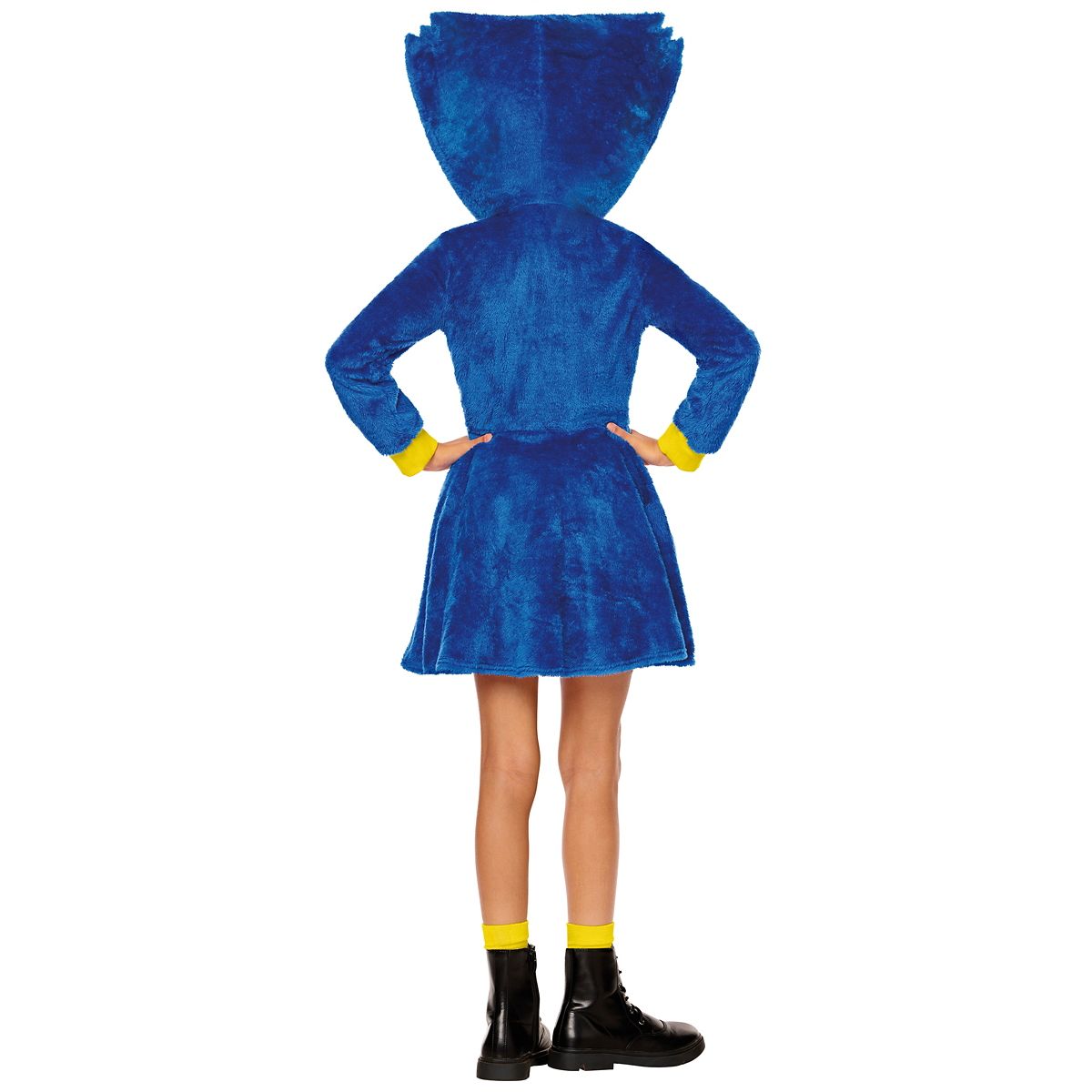 Kids Huggy Wuggy Hooded Dress Costume - Poppy Playtime BLUE