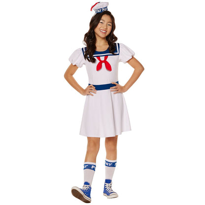 Kids Stay Puft Dress Costume - Ghostbusters BLUE / WHITE
