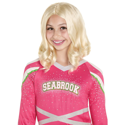 Kids Addison Cheer Wig - Zombies 3 BLONDE