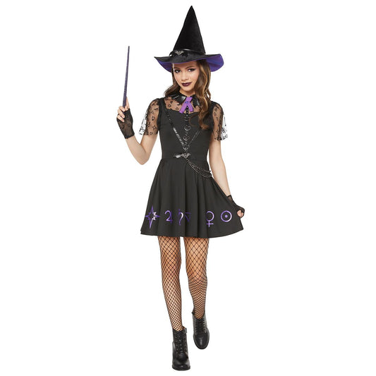 Kids Coven Academy Costume BLACK AND PURPLE