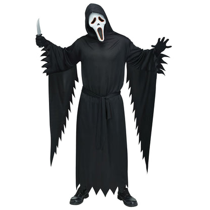 Adult Light-Up Ghost Face Costume BLACK