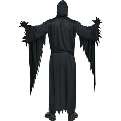Adult Light-Up Ghost Face Costume BLACK