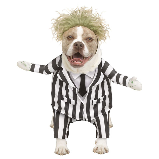 Beetlejuice Pet Costume BLACK AND WHITE