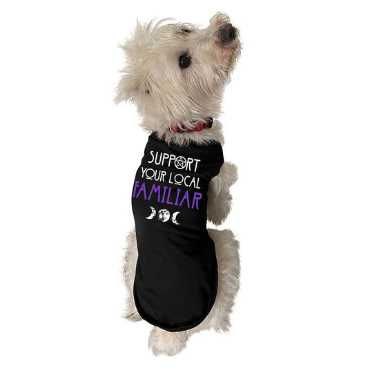 Familiar Pet T Shirt BLACK AND PURPLE