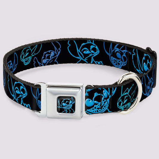 Buckle-Down Black and Blue Stitch Dog Collar - Lilo & Stitch BLACK AND  BLUE