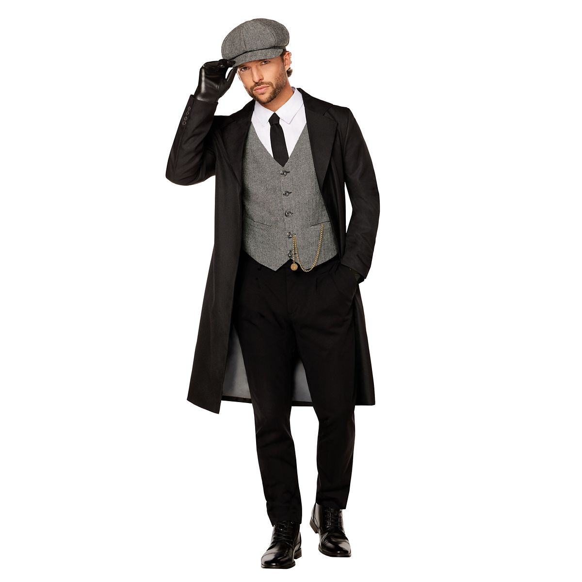 Adult Dapper Gangster Costume BLACK