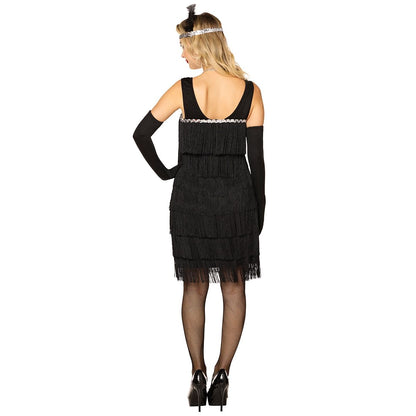 Adult Black Fancy Flapper Dress Costume BLACK