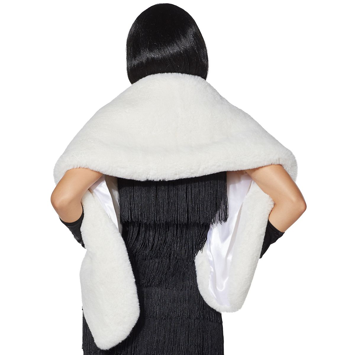 Faux Fur Stole WHITE