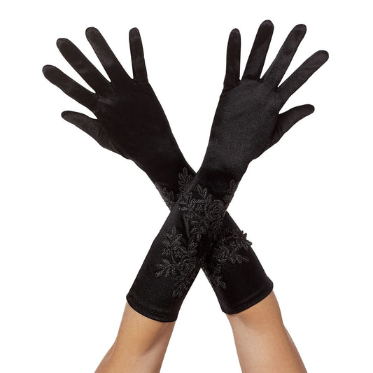 20s Beaded Gloves BLACK