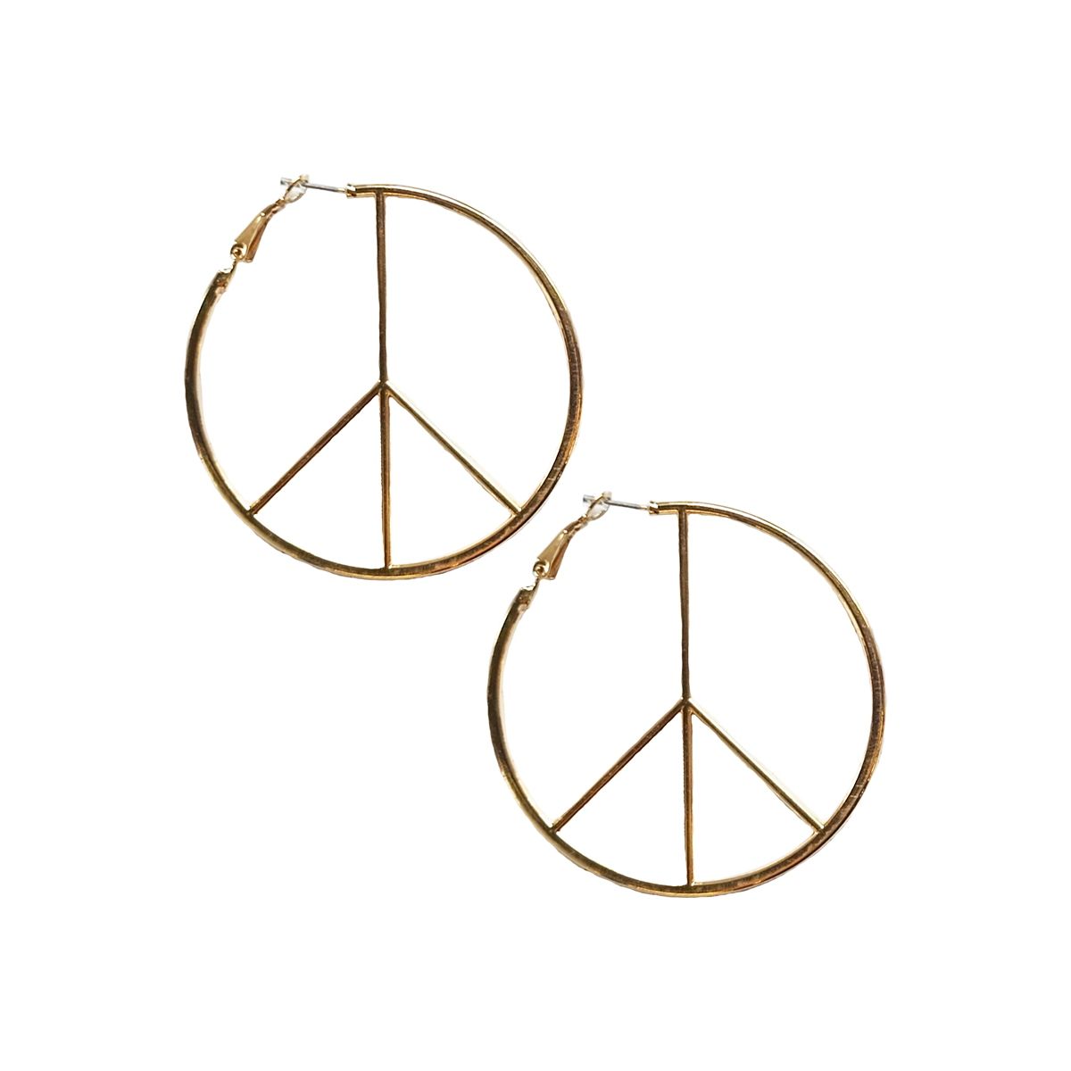 Peace Sign Earrings GOLD