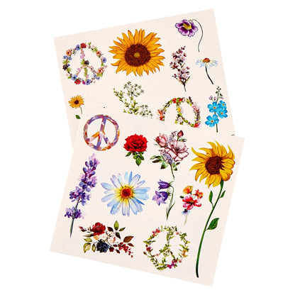 Hippie Temporary Tattoos MULTI-COLOR