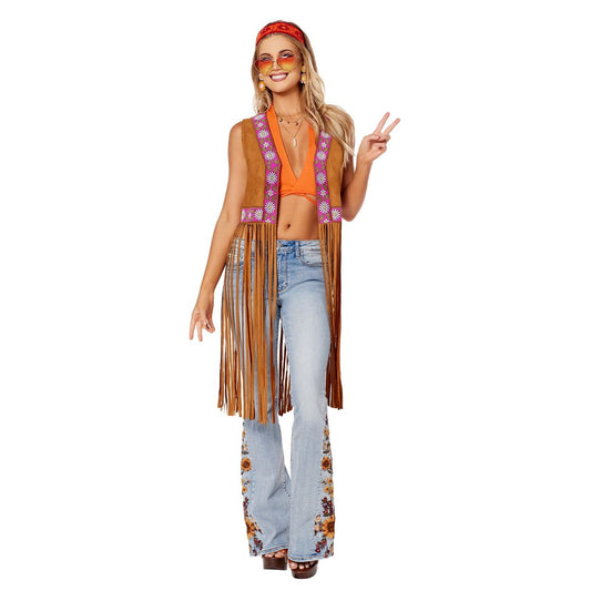 Peace N Love Vest BROWN