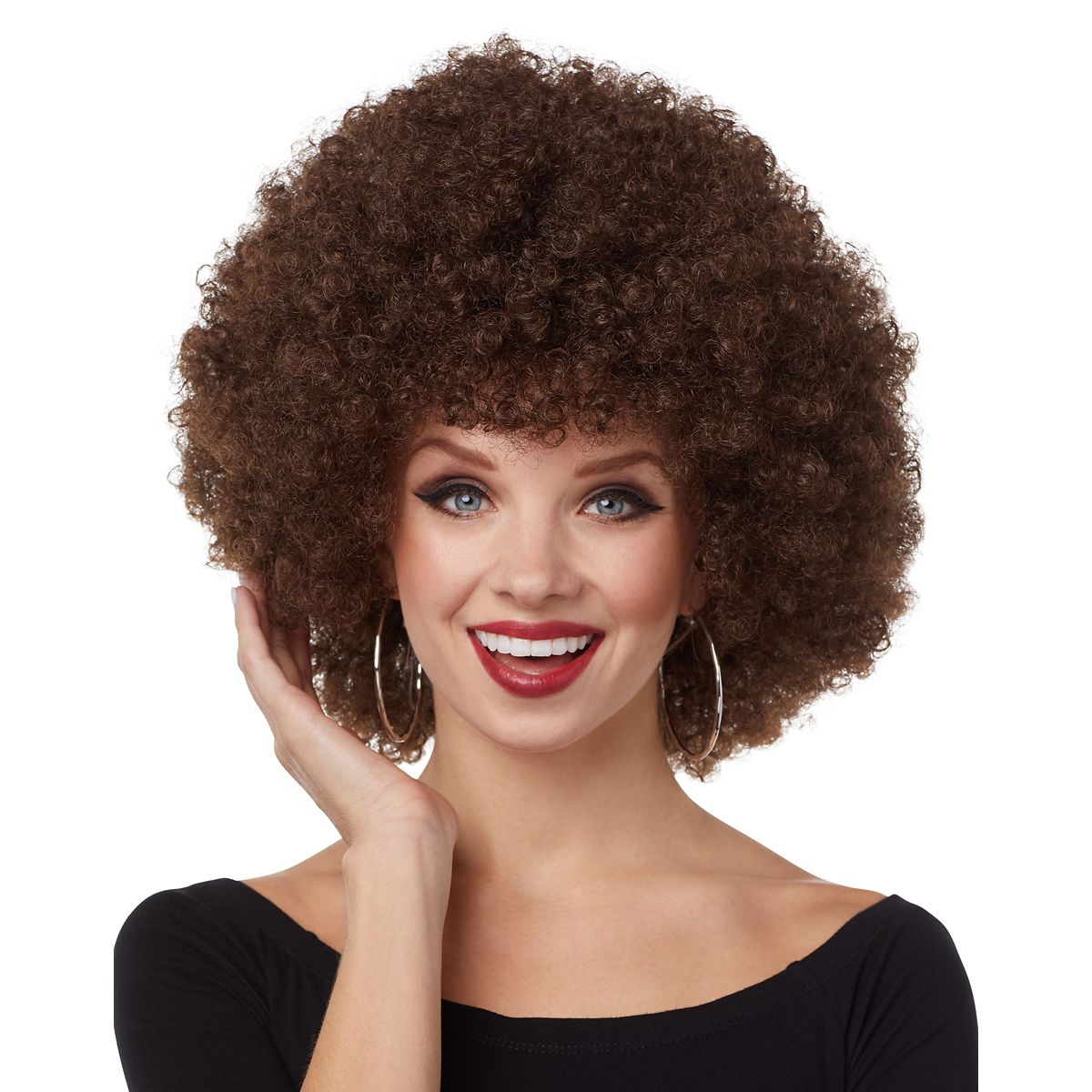 Brown Curly Wig BROWN