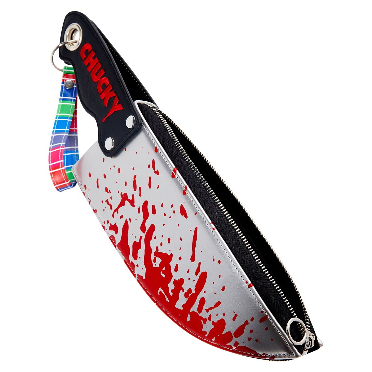 Chucky Knife Wristlet Bag BLACK AND SILVER