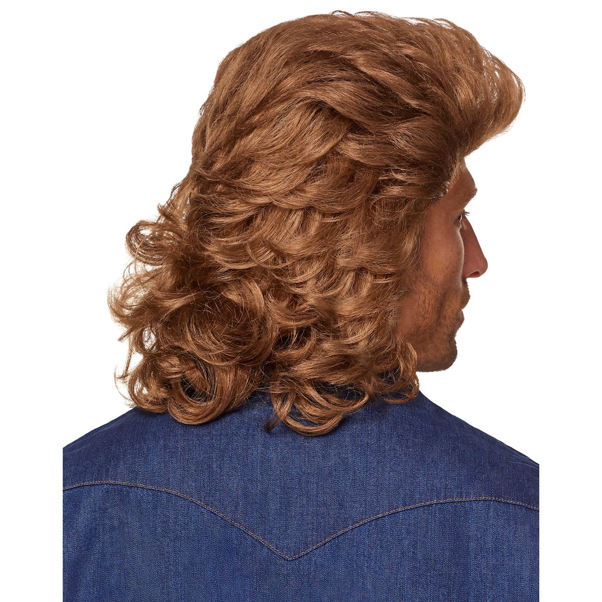 80s Brown Mid-Length Curls Wig BROWN