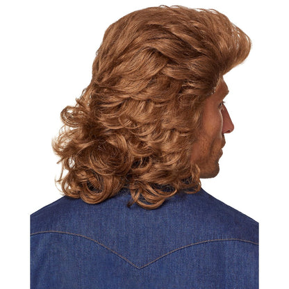 80s Brown Mid-Length Curls Wig BROWN